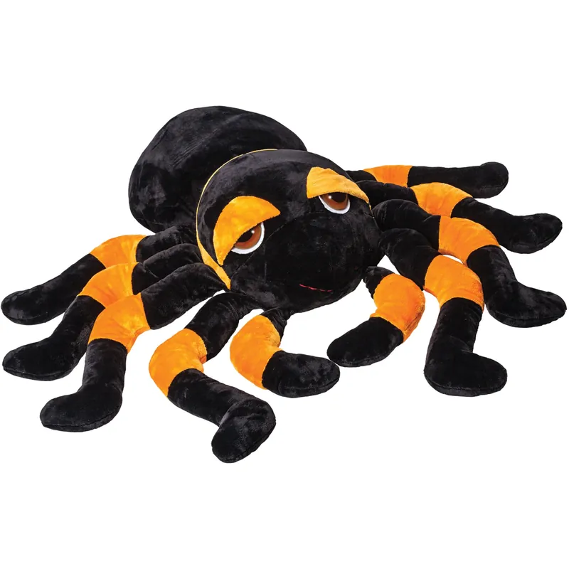 Tarantula knuffel - pluche spin - zwart/oranje - 82 cm Gereduceerde Prijs