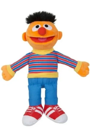 Laatste Versie Sesamstraat Ernie knuffel - pluche - 29/38 cm - pop