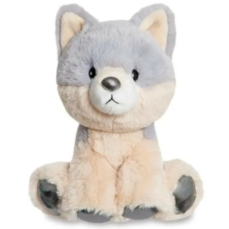 Pluche wolf knuffel - grijs/wit - 20 cm - bosdieren Beste Prijs