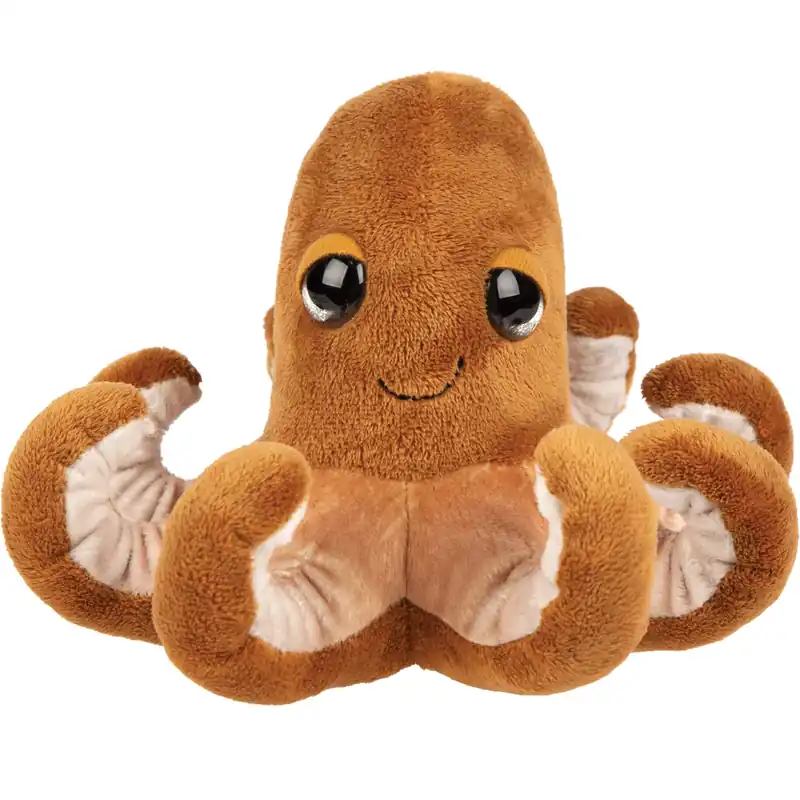 Laatste Versie Suki Gifts octopus knuffel - pluche - bruin - 15 cm