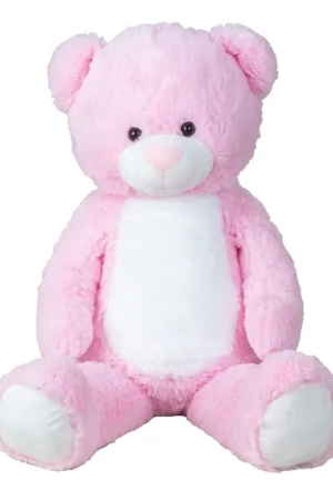 Lage Prijs XL beer knuffel - zachte pluche - roze - 100 cm