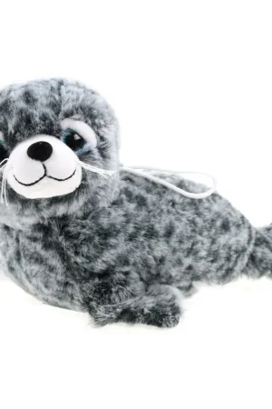Creation zeehond knuffel - pluche - grijs/wit - 25 cm Voordeelprijs