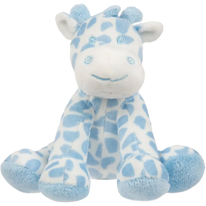 Suki Gifts giraffe knuffel - pluche - blauw/wit - 14 cm Bestseller