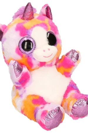 Aanbieding Keel Toys eenhoorn knuffel - pluche - regenboog paars - 25 cm