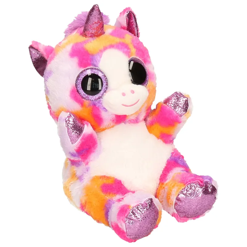 Aanbieding Keel Toys eenhoorn knuffel - pluche - regenboog paars - 25 cm