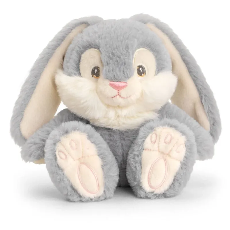 Keel Toys konijn/haas knuffel - grijsblauw - zittend - 15 cm Direct Beschikbaar