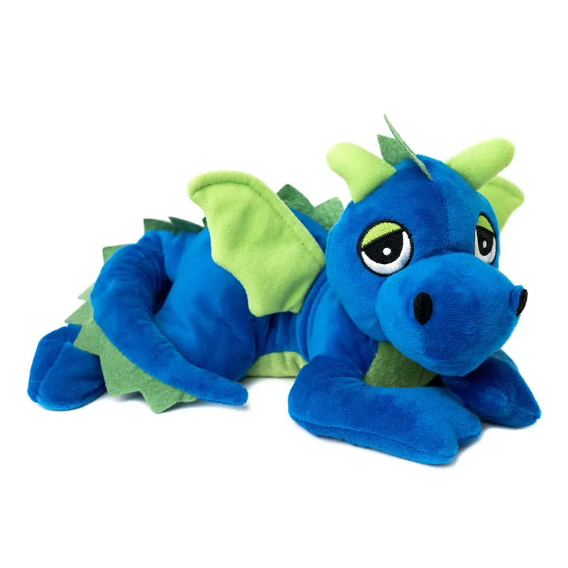 Habibi magnetron knuffel - draak - blauw - 33 cm - gierstzaad Uitverkoop