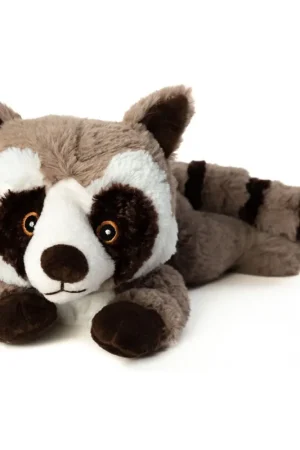 Habibi magnetron knuffel wasbeer - grijs - 30 cm - warmteknuffel Tijdelijk Beschikbaar