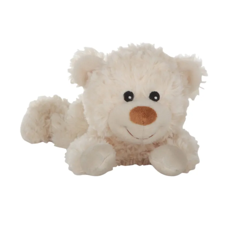 Voordeelprijs Habibi magnetron knuffel beer - wit - 31 cm - gierstzaad - warmteknuffel
