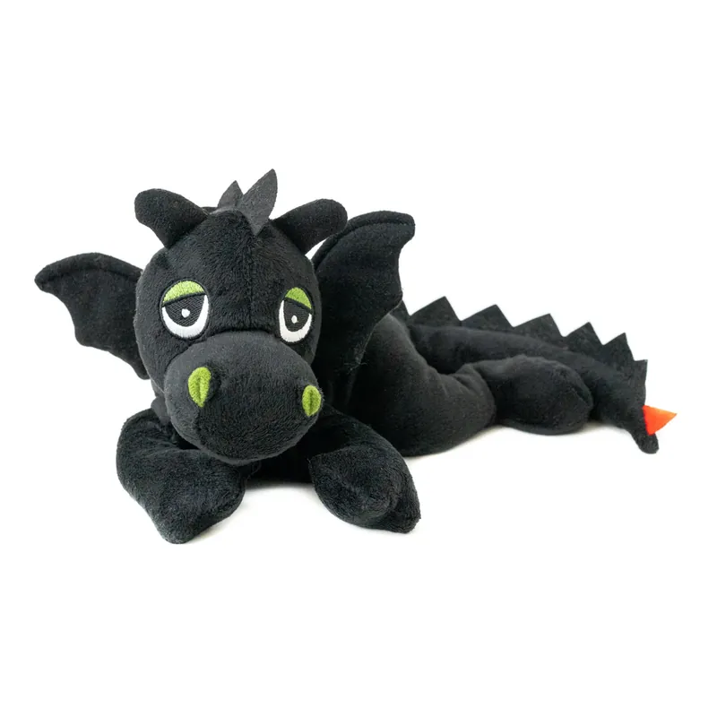 Beperkte Voorraad Habibi draak warmteknuffel - zwart - 33 cm - magnetronknuffel