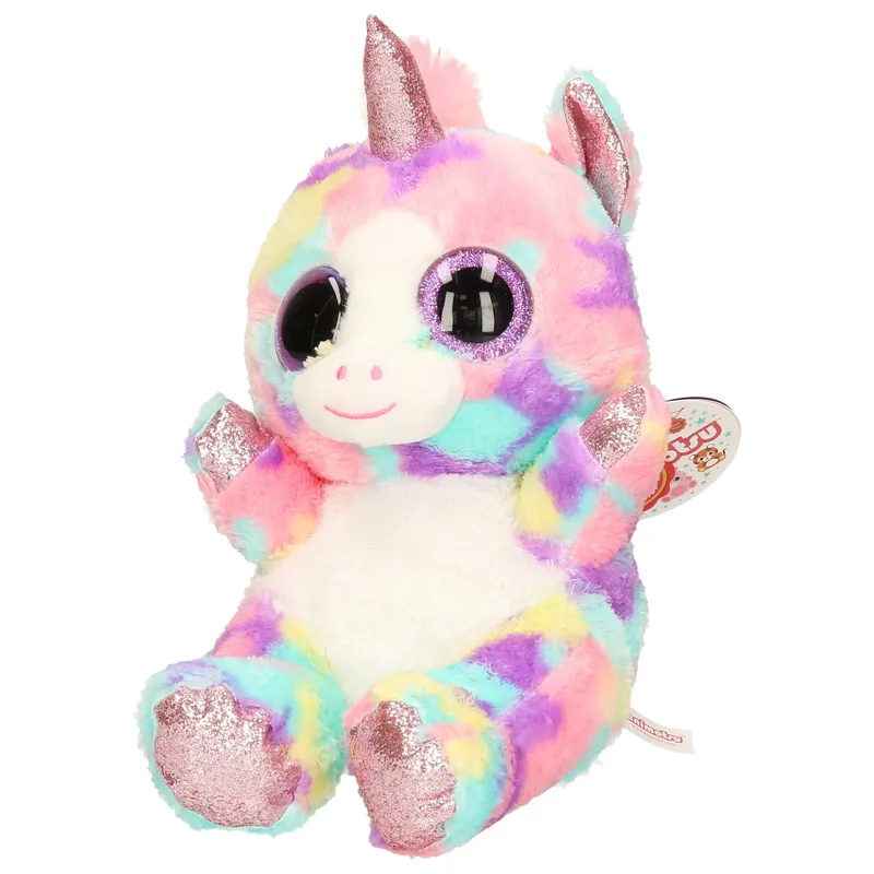 Keel Toys eenhoorn knuffel - pluche - regenboog - 25 cm Speciale Aanbieding