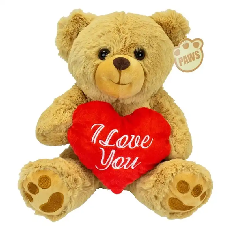 Seizoensaanbieding Valentijn knuffel beertje - pluche - rood hartje - 44 cm