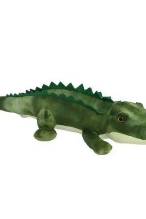 Krokodil knuffel - pluche - groen - 85 cm - extra groot Premium