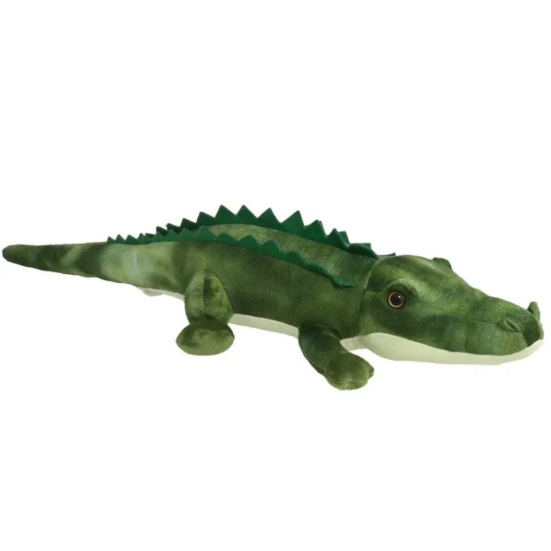 Krokodil knuffel - pluche - groen - 85 cm - extra groot Premium