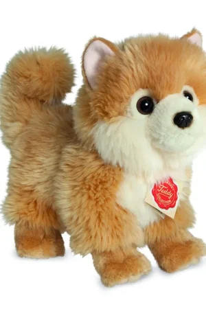 Alleen Vandaag Dwerg keeshond knuffel - pluche - lichtbruin - 22 cm