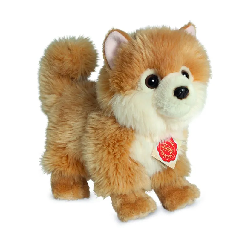 Alleen Vandaag Dwerg keeshond knuffel - pluche - lichtbruin - 22 cm