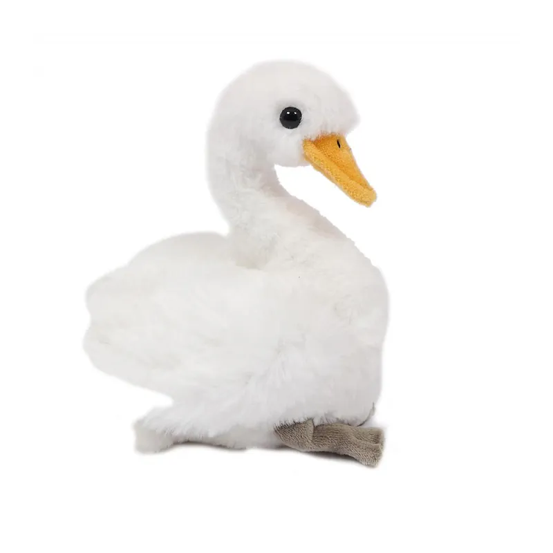 Direct Verzonden Zwaan knuffel - zachte pluche - wit - 18 cm - vogels