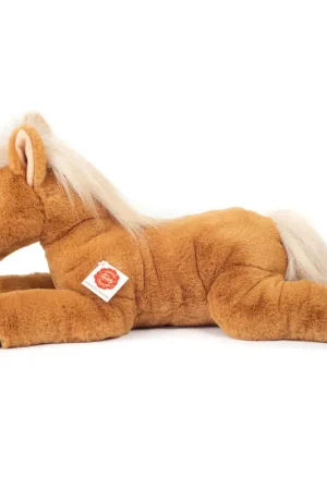 Veilige Betaling Knuffel paard liggend - pluche - lichtbruin - 48 cm