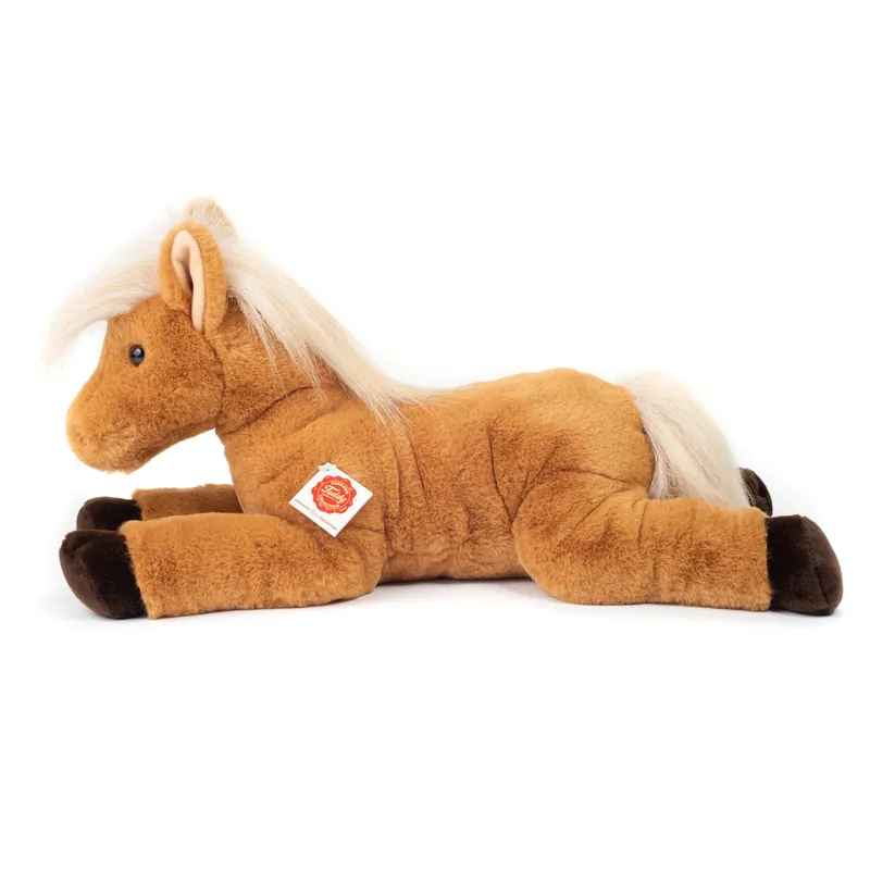 Veilige Betaling Knuffel paard liggend - pluche - lichtbruin - 48 cm
