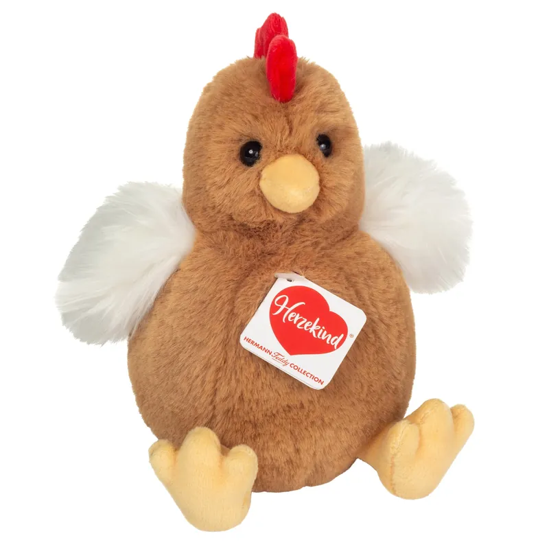 Koop Vandaag Hermann Teddy kip knuffel - pluche - bruin - 18 cm