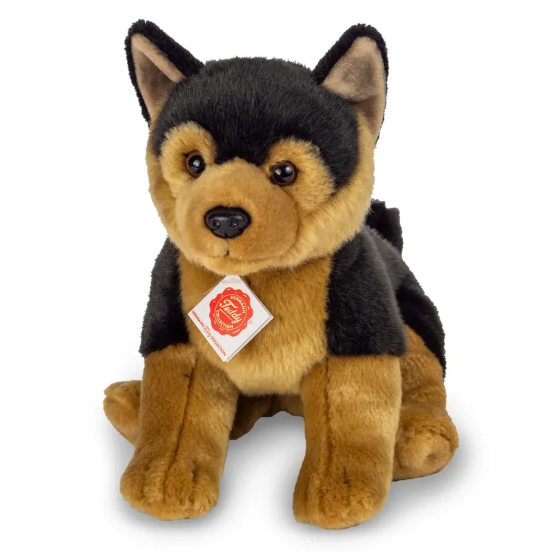 Voordeelprijs Herdershond knuffel - pluche - bruin/zwart - 30 cm