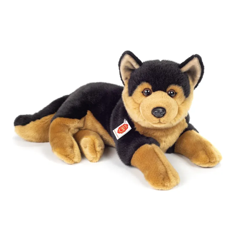 Herdershond knuffel - pluche - bruin/zwart - 45 cm Uitverkoop