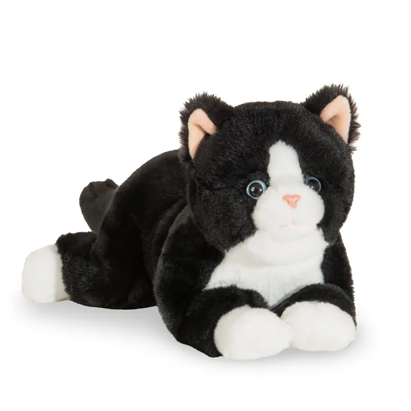 Knuffelkat zwart/wit - zachte pluche - premium kwaliteit - 30 cm Bestel Nu