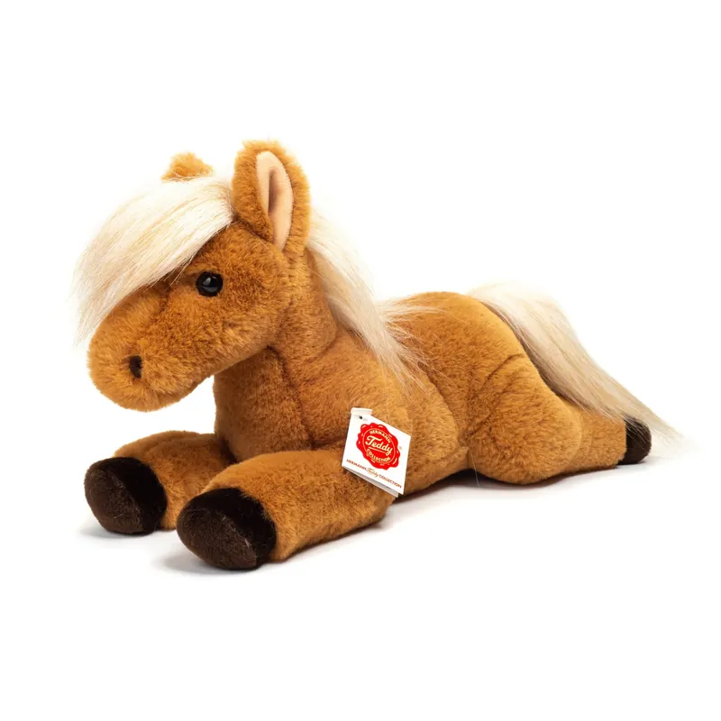 Hermann Teddy paard knuffel - pluche - lichtbruin - 34 cm Koopje