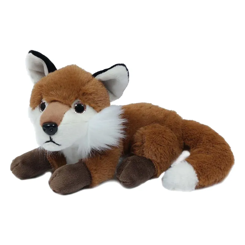 Knuffeldier vos - pluche - lichtbruin - 16 cm Uitverkoop