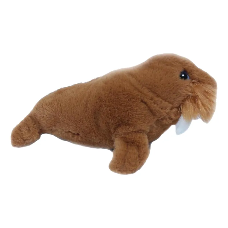 Bestseller Walrus knuffel - zachte pluche - bruin - 26 cm - dierenknuffel