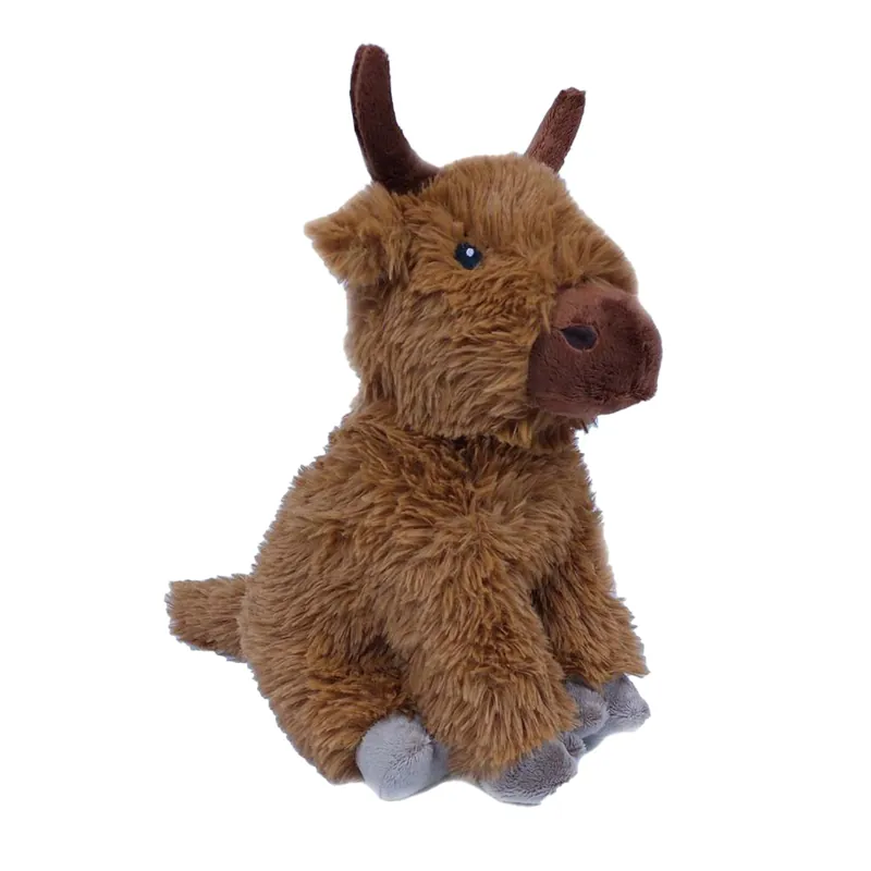 Premium Schotse Hooglander koe knuffel - pluche - bruin - 25 cm