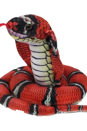 Goedkoop Cobra slang knuffel - pluche - rood - 120 cm