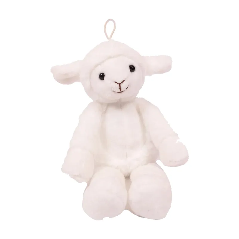 Schaap/lammetje knuffel - pluche - wit - 27 cm - dierenknuffel Koopje