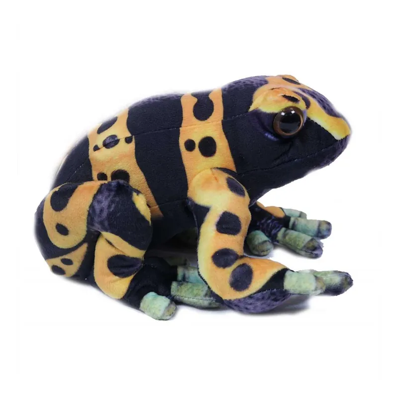 Kikker knuffel gifkikker leucomelas - pluche - geel - 24 cm Favoriet