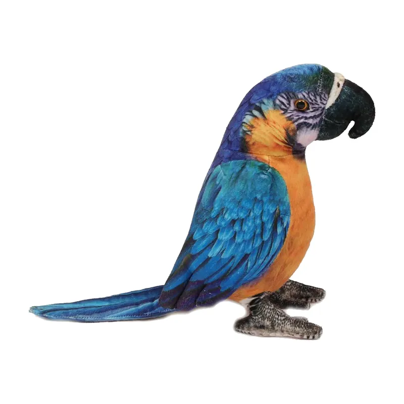 Papegaai knuffel - zachte pluche - blauw/geel - 20 cm Snelle Levering
