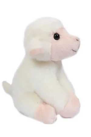 Schaap/lammetje knuffel - zachte pluche - wit - 12 cm Premium
