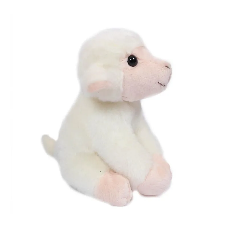 Schaap/lammetje knuffel - zachte pluche - wit - 12 cm Premium