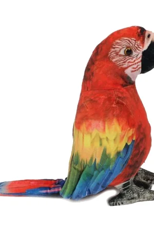 Papegaai knuffel - pluche - rood/geel - 20 cm Rechtstreeks Van De Fabrikant