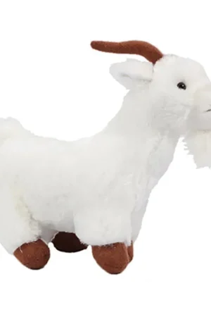 Flitsaanbieding Geit knuffel - zachte pluche - wit - 23 cm - dierenknuffel