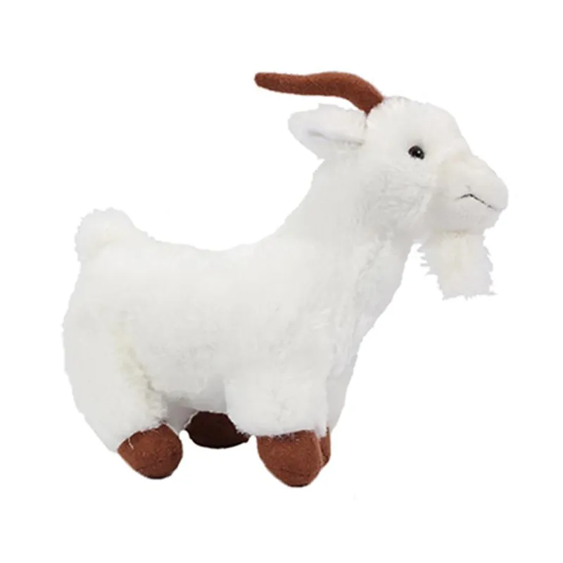 Flitsaanbieding Geit knuffel - zachte pluche - wit - 23 cm - dierenknuffel