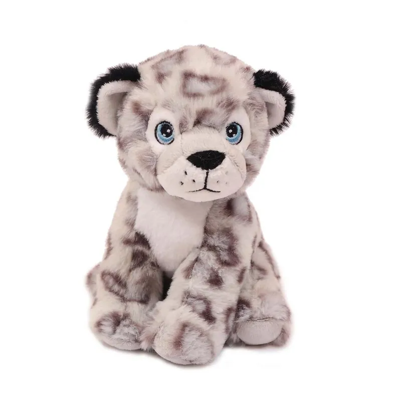 Sneeuwluipaard knuffel - zachte pluche - lichtgrijs - 20 cm Koopje