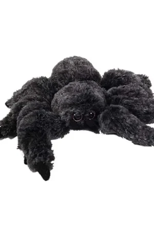 Vogelspin knuffel - pluche - zwart - 13 cm - dierenknuffel Fabrieksprijs