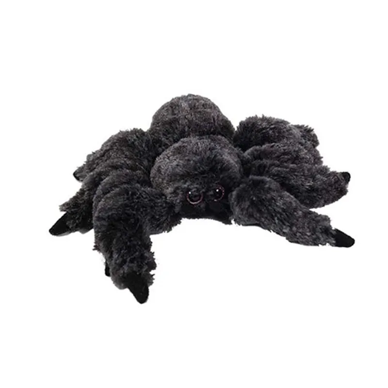 Vogelspin knuffel - pluche - zwart - 13 cm - dierenknuffel Fabrieksprijs