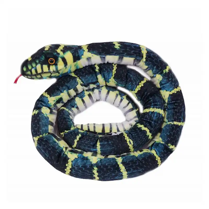 Betrouwbaar Slang knuffel - pluche - groen - 200 cm - dierenknuffel
