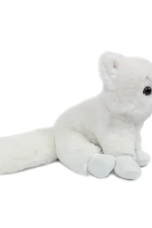 Seizoensaanbieding Poolvos knuffel - zachte pluche - wit - 23 cm