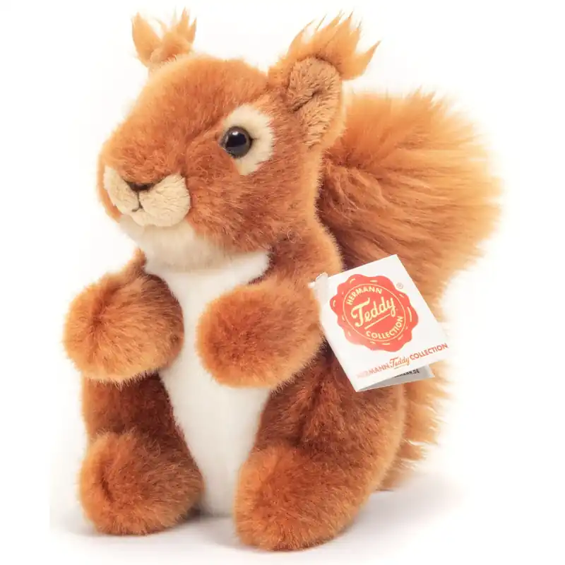 Nieuw Hermann Teddy eekhoorn knuffel - pluche - rood - 14 cm