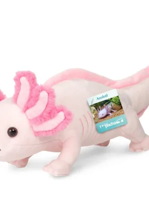 Axolotl knuffel - pluche - roze - 36 cm - Hermann Teddy Hete Deal