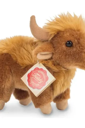 Actieprijs Schotse hooglander koe knuffel - pluche - bruin - 17 cm