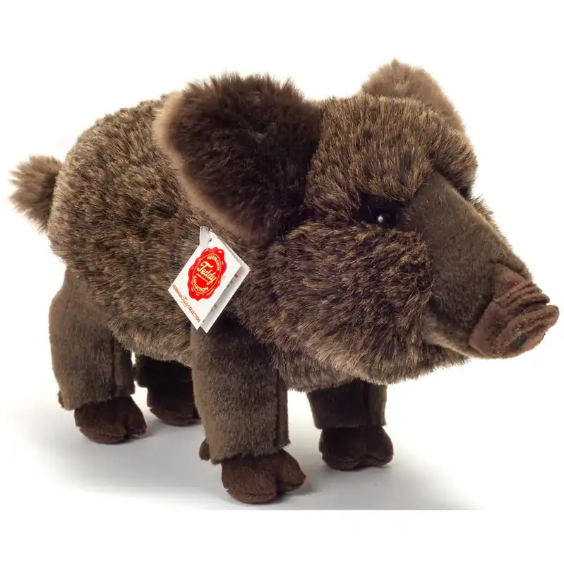 Beperkte Voorraad Wild zwijn knuffel - pluche - grijs - 30 cm