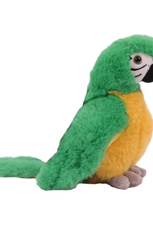 Koopje Papegaai knuffel - pluche - groen - 20 cm - vogel knuffel